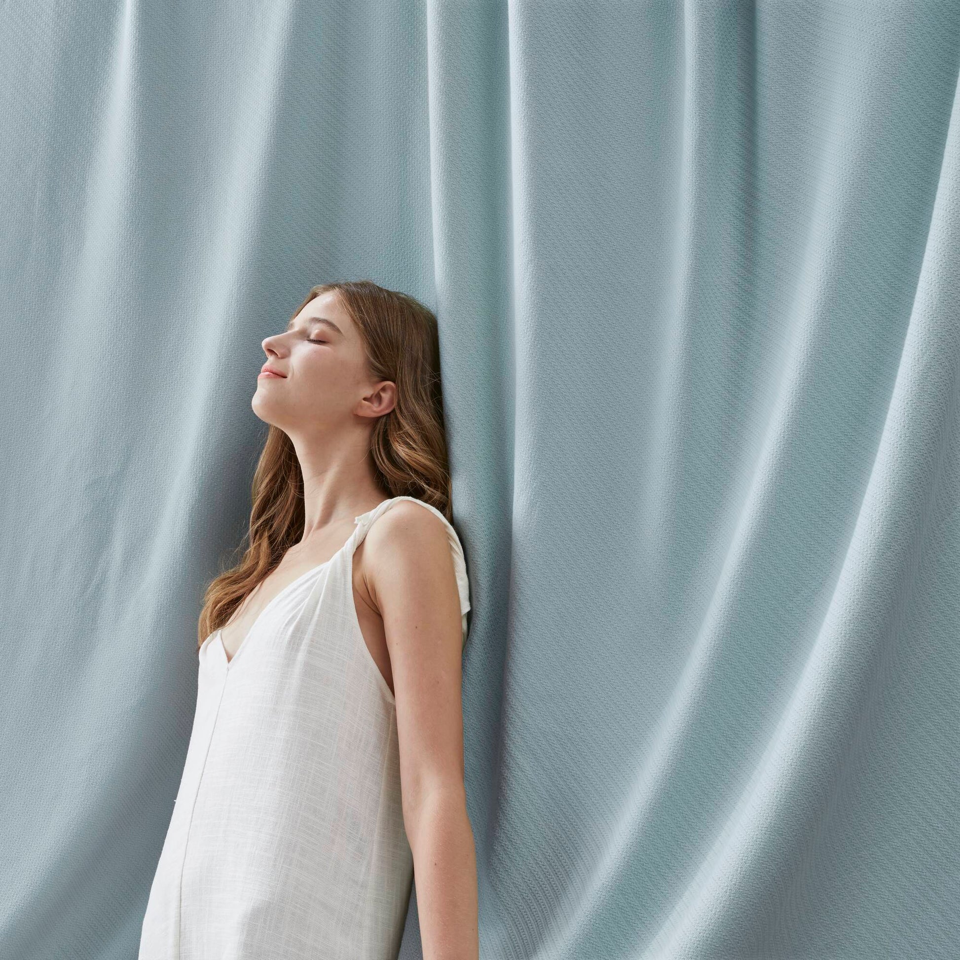 Liquid Cotton - Twin Blanket - Blue