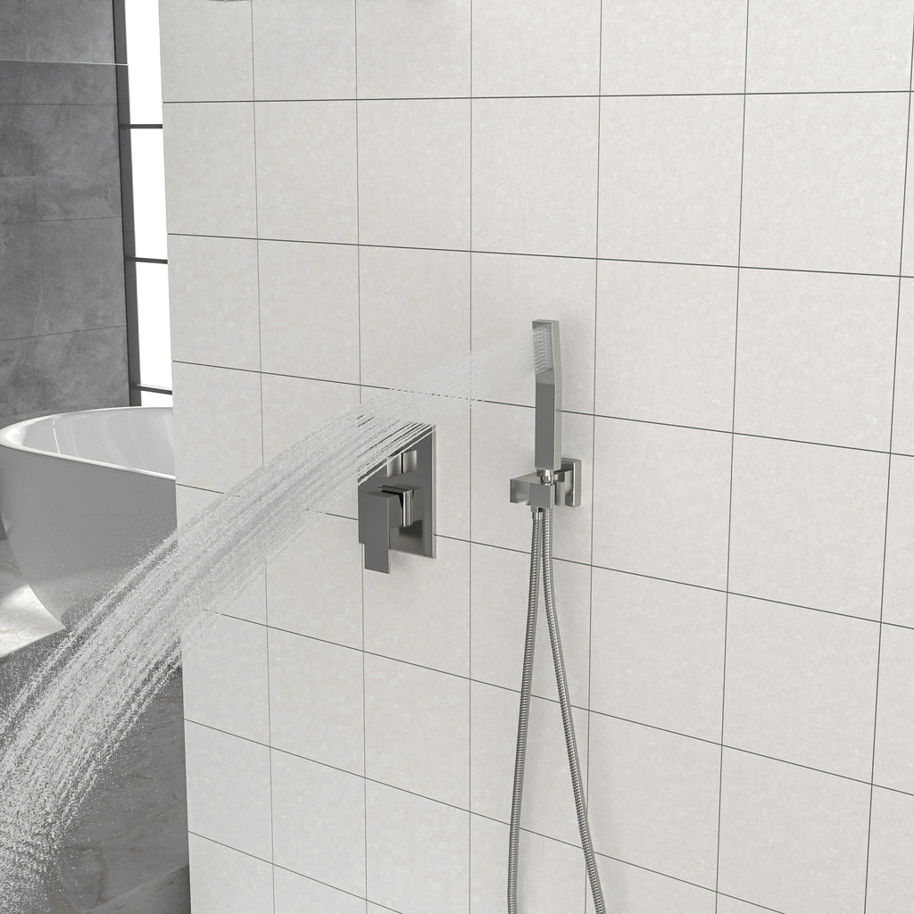 Dual Shower Head 10" Wall Mounted Square Shower System