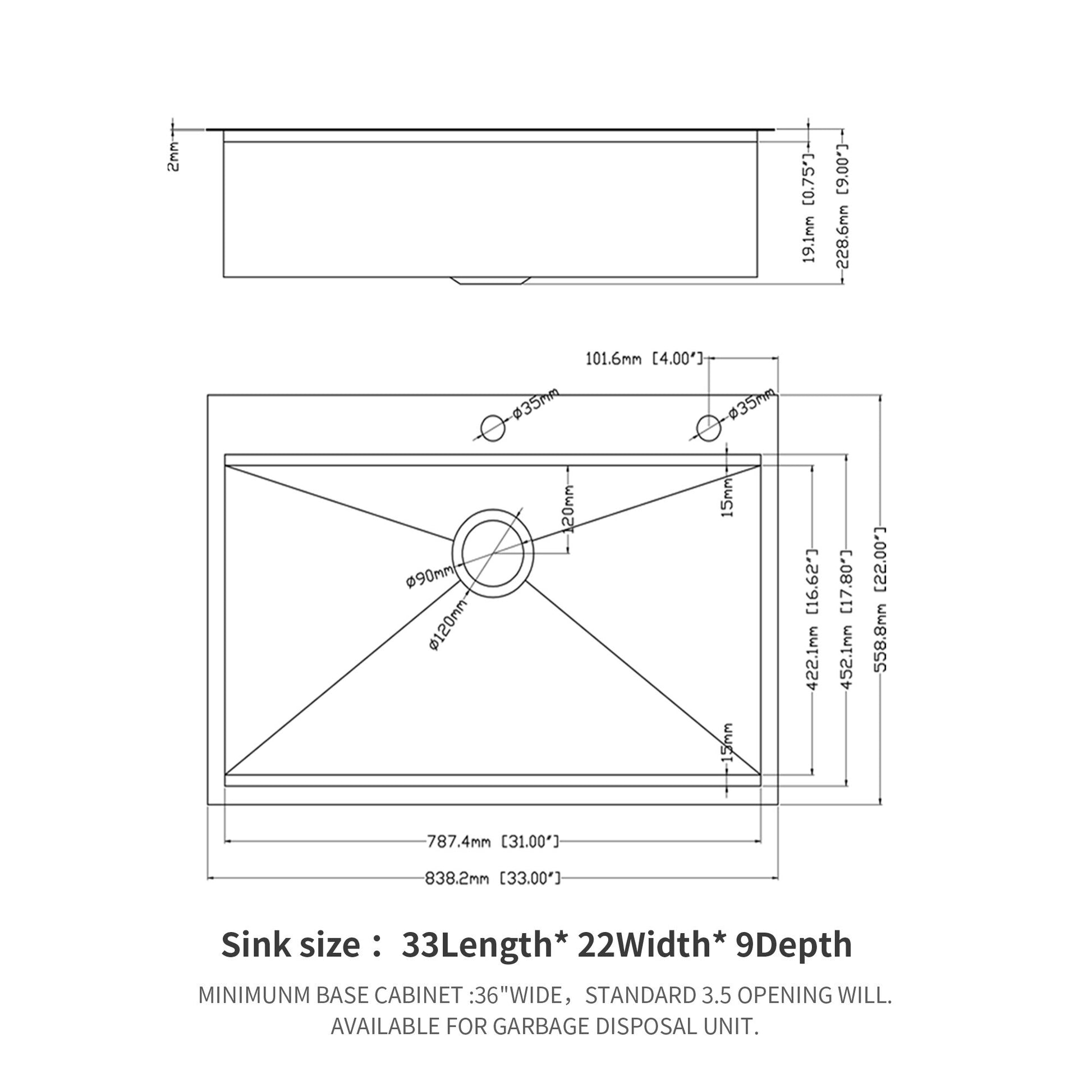 Drop In Kitchen Sink With Workstation, 16 Gauge - Brushed Nickel