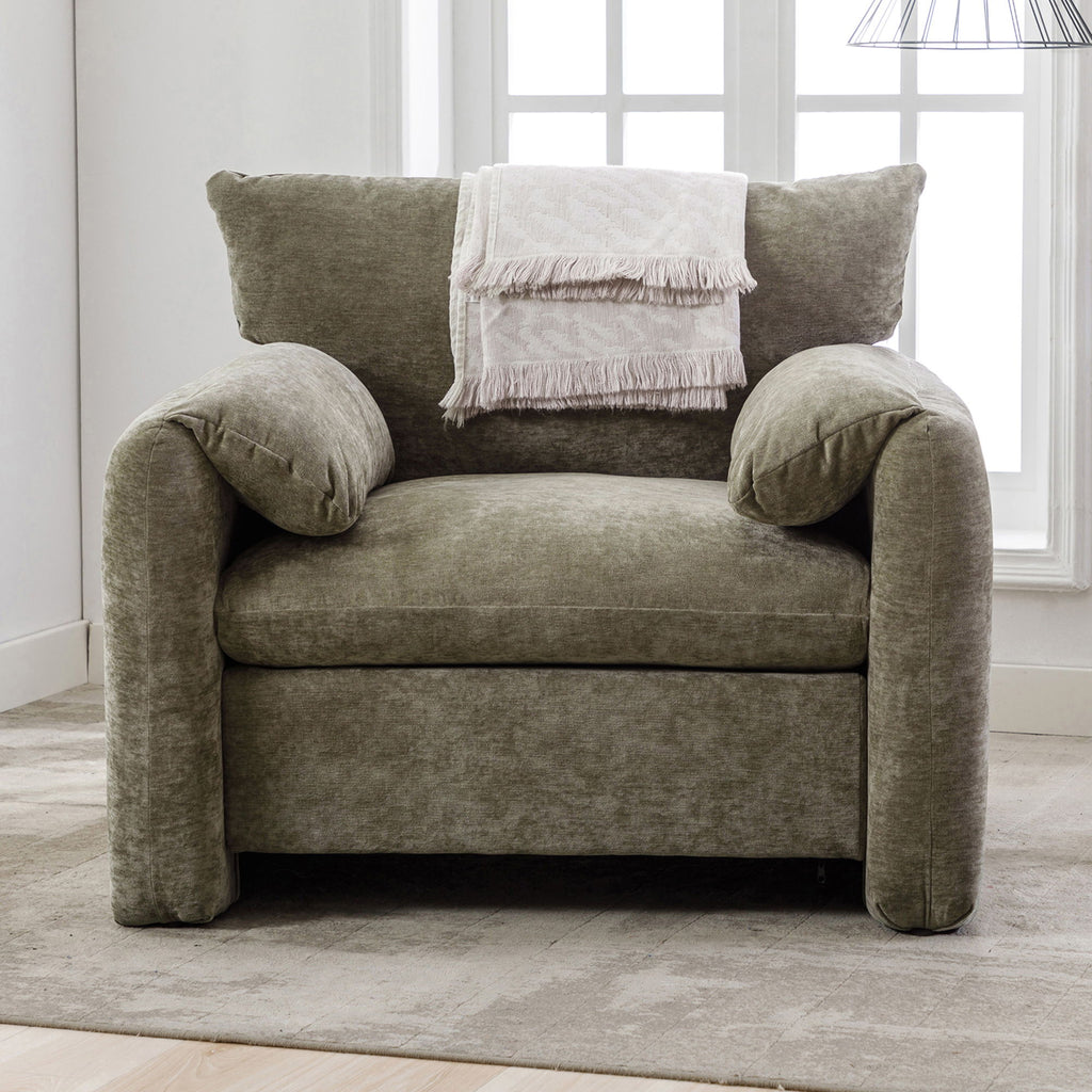 Oversized Accent Single Sofa Lounge Chair - Matcha Green