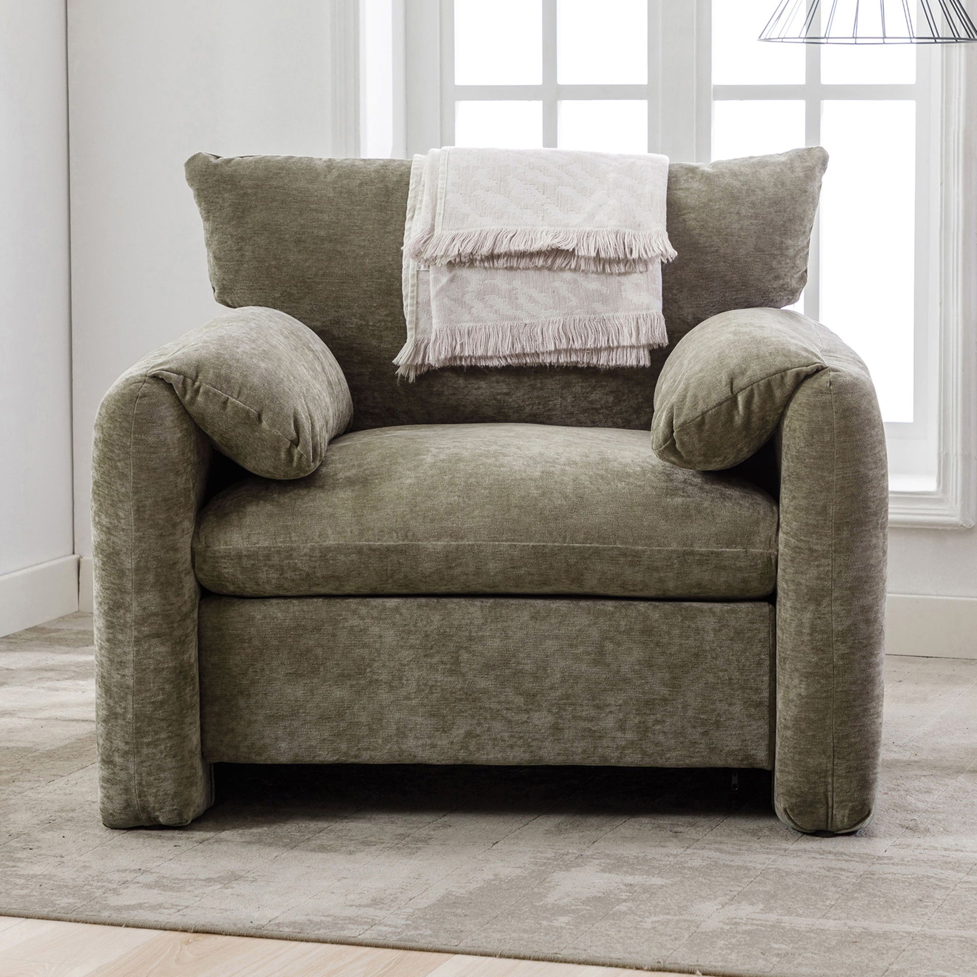 Oversized Accent Single Sofa Lounge Chair - Matcha Green