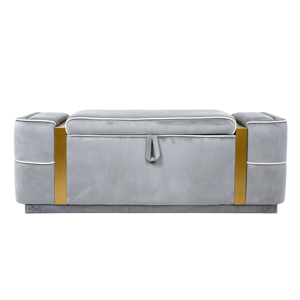 Storage Bench Upholstered Ottoman Bed End Bench With Lift Top Storage