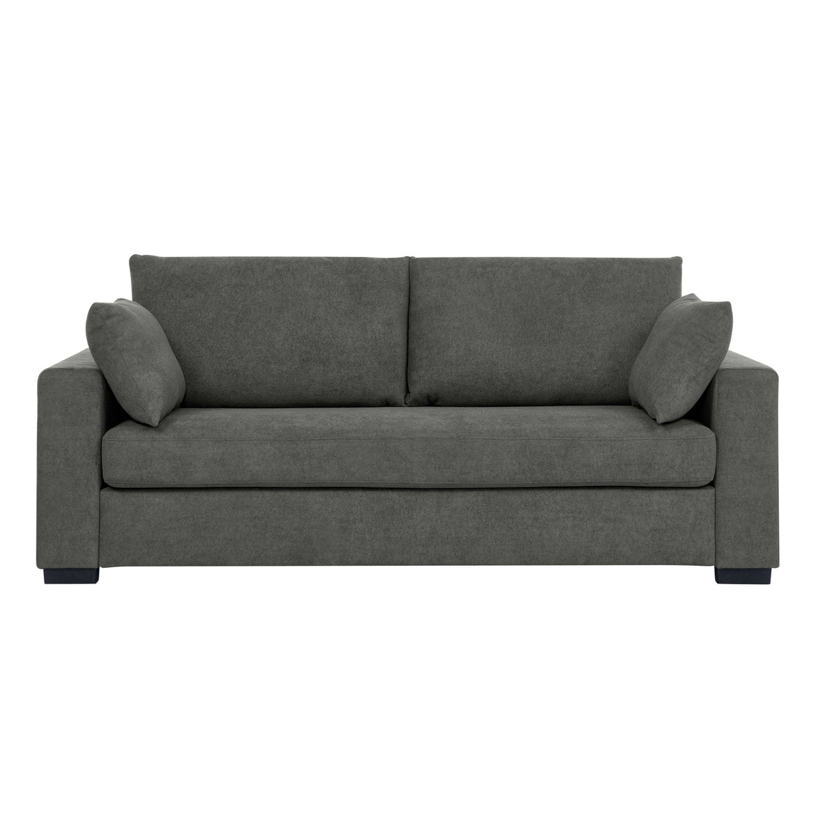 Upholstered Sofa With Toss Pillows - Dark Gray