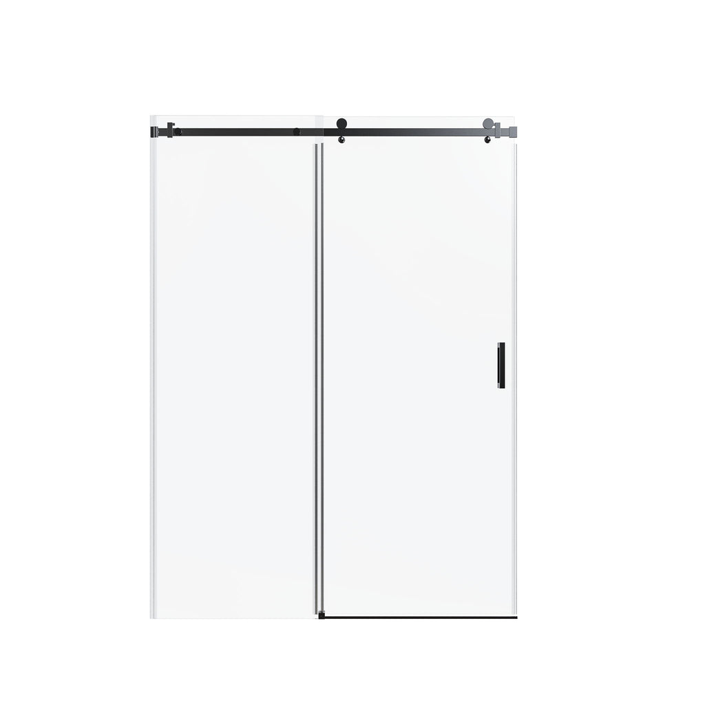 Frameless Single Sliding Shower Door, Sgcc Tempered Glass, Reversible