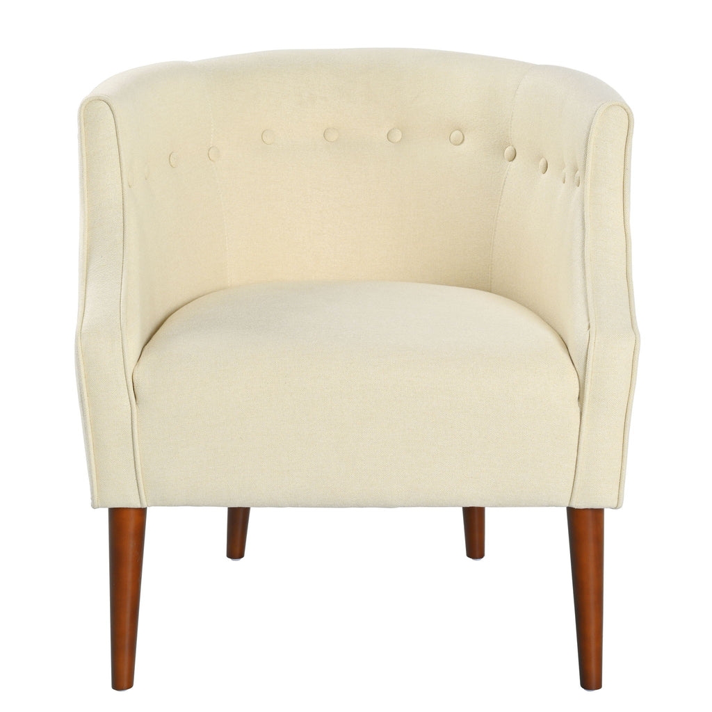 Contemporary Upholstered Club Chair With Button Tufting