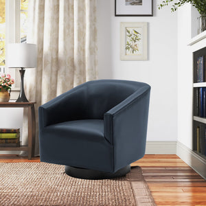 Garland - Upholstered Swivel Chair - Blue