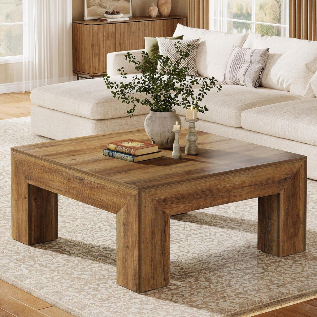 Square Coffee Table - Rustic Brown