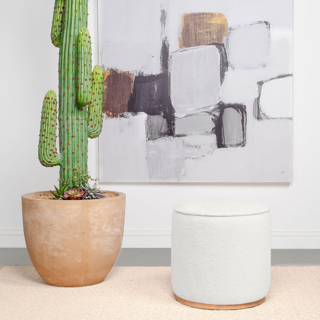 Keita - Upholstered Round Ottoman