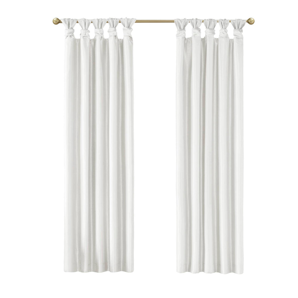Emilia - 84" Twist Tab Total Blackout Window Curtain - White