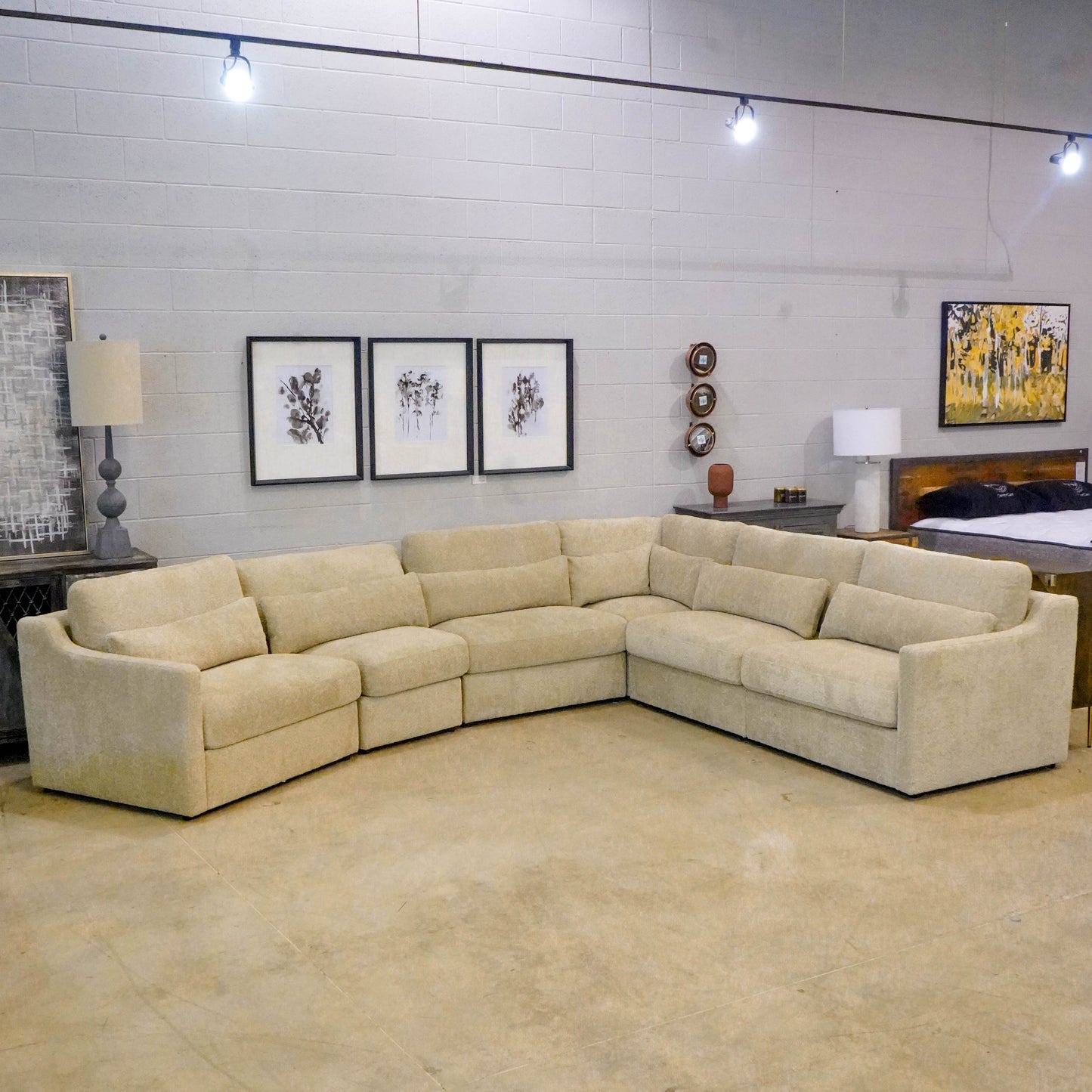 Hampshire Unbleached - Linen Modular Sectional