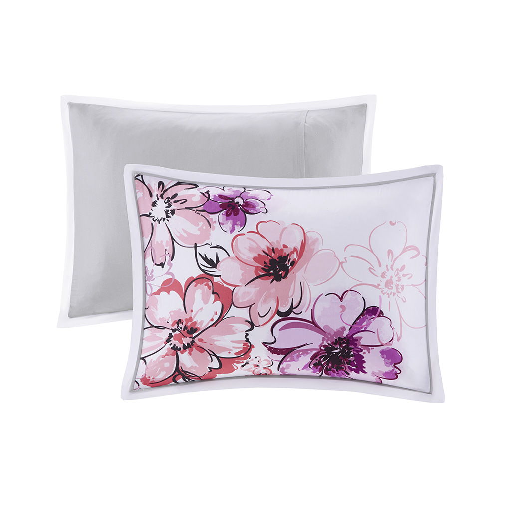 Olivia - King Comforter Set - Pink
