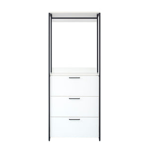 Fiona - Contemporary Wood And Metal Walk In Closet With Drawers