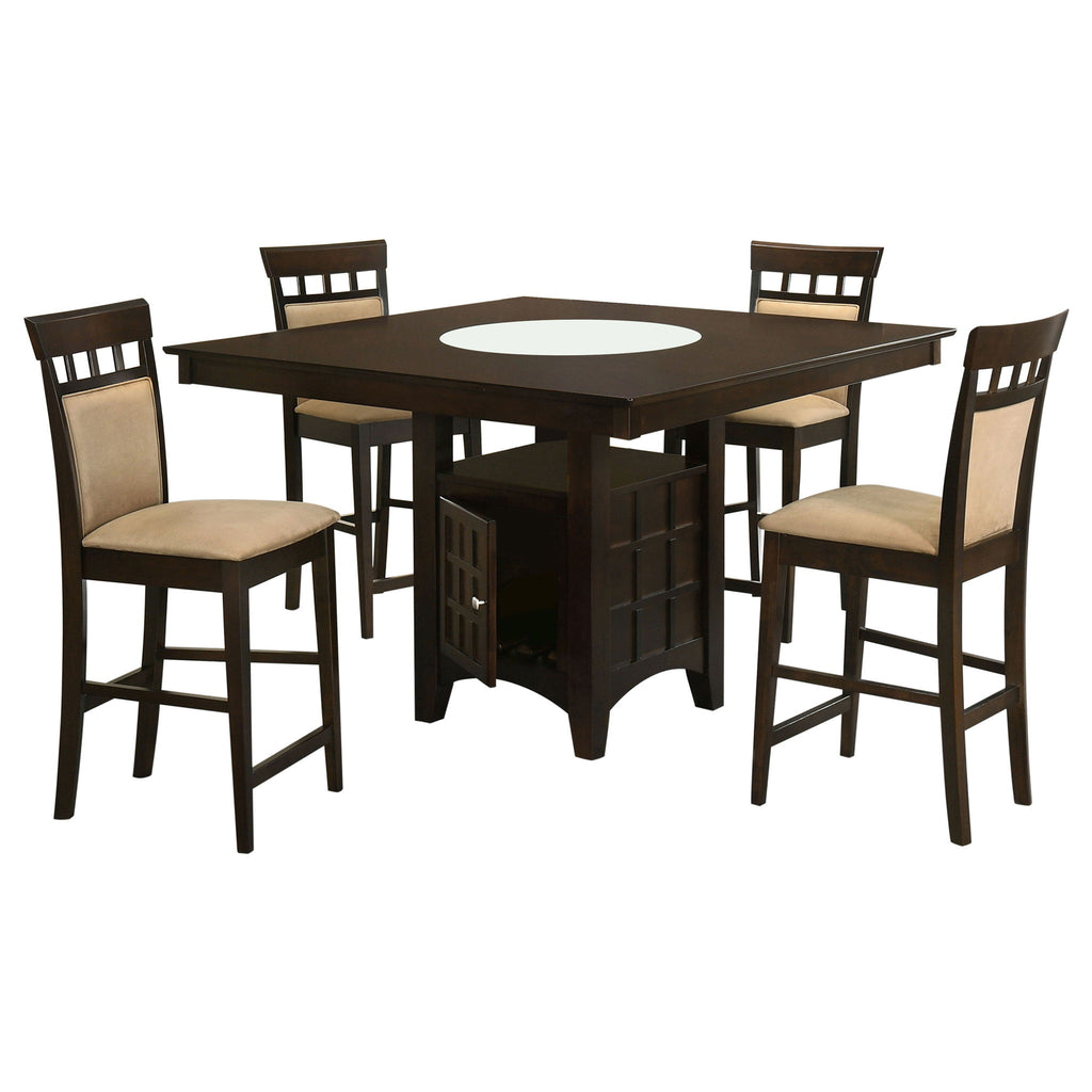 Gianna - 5 Piece Counter Height Dining Set - Cappuccino