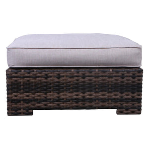 Wide Patio Sectional With Cushions - Brown