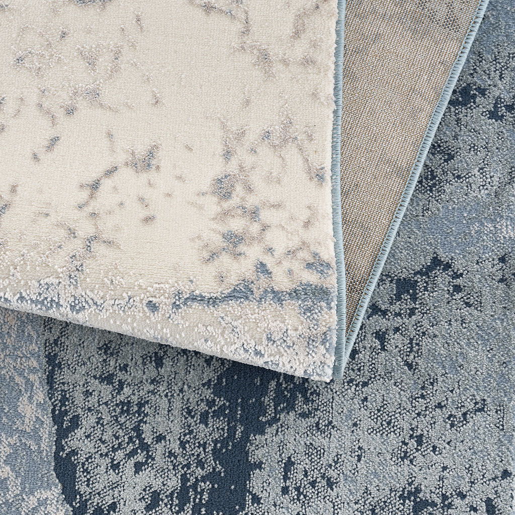 Grace - 5' X 7' Abstract Wave Area Rug - Blue