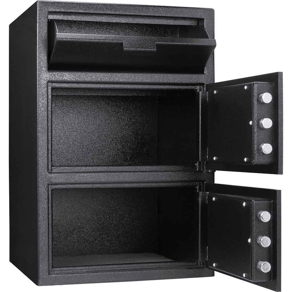 Digital Keypad 2 Lock Depository Safe 1 6 2 Cubic Ft - Black