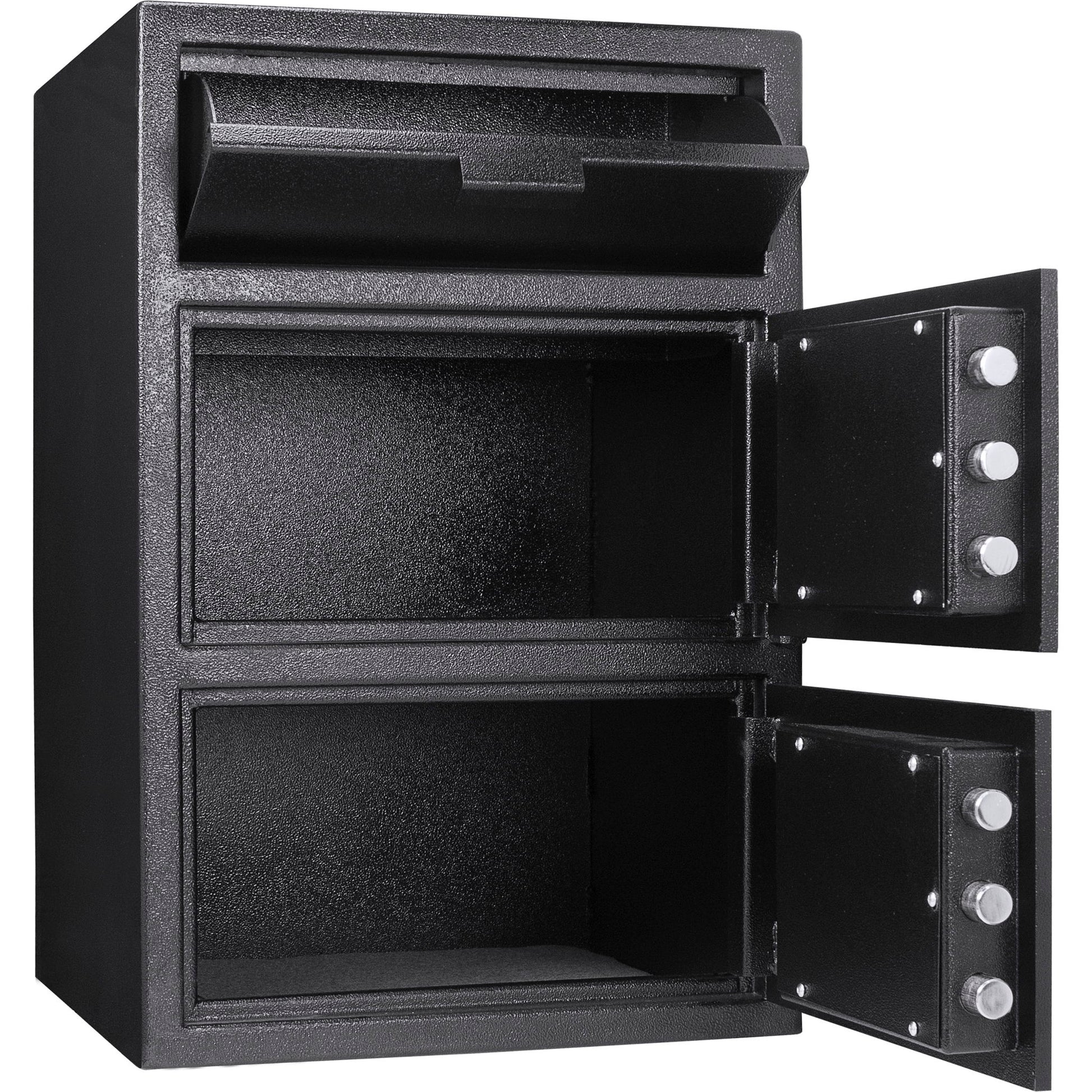 Digital Keypad 2 Lock Depository Safe 1 6 2 Cubic Ft - Black