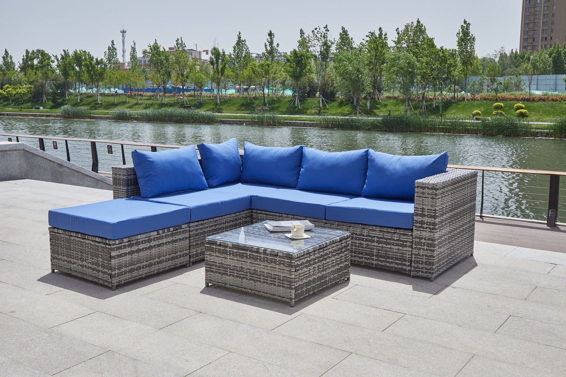 Patio Sofa With Cushions