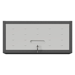 Heavy Duty Metal Wall Mounted Tool Storage Cabinet Steel Metal Garage Storage Cabinet - Black / Gray