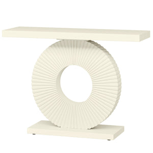 Modern Console Table With Sculptural Geometric Base