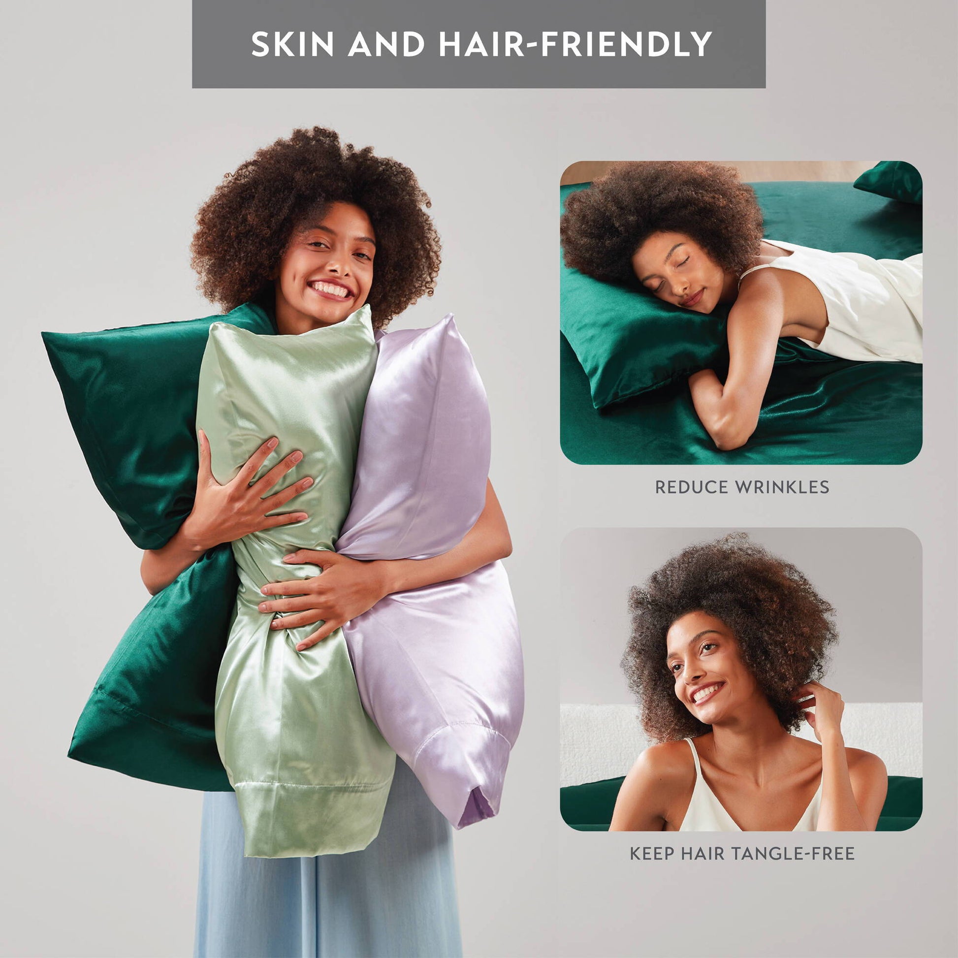 Satin - King Luxury Pillowcases (Set of 2) - Emerald
