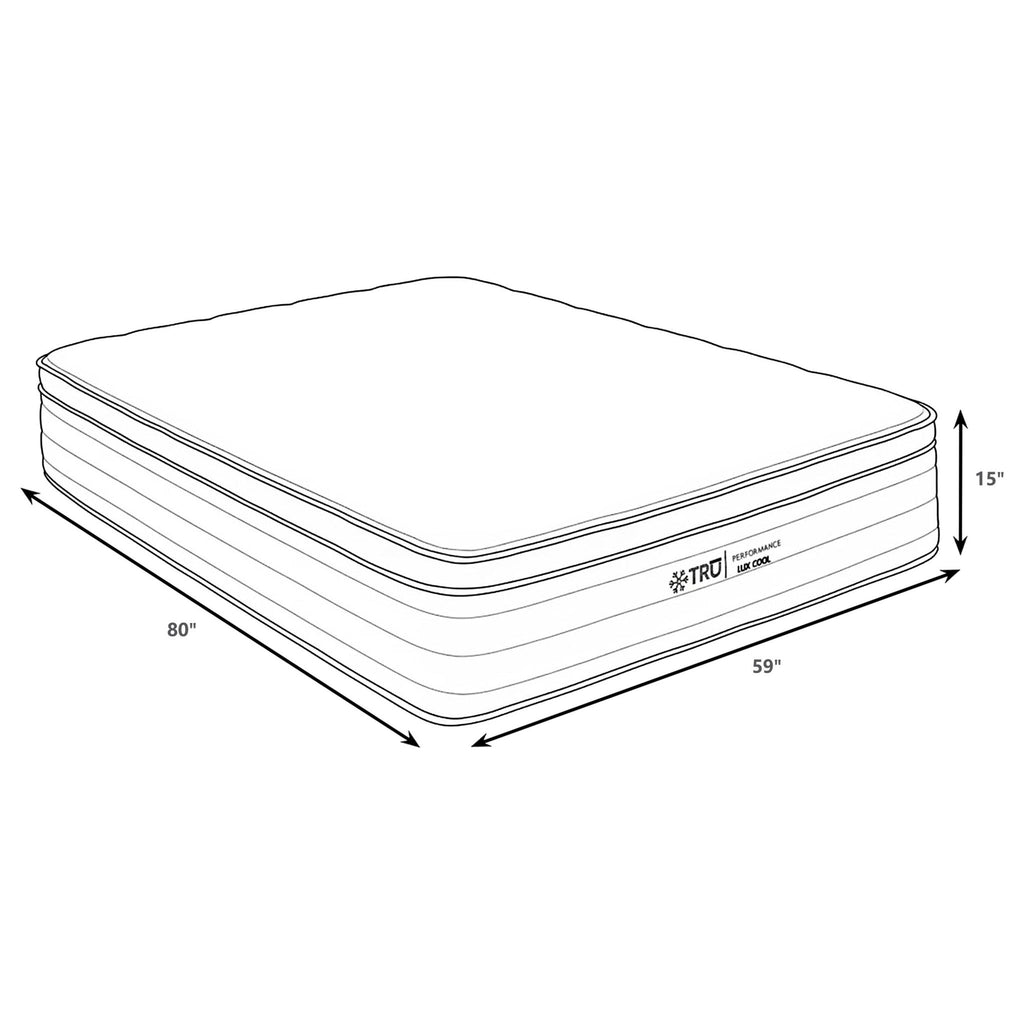 Starrett Black - 15" Euro Top Hybrid Mattress With Cooling Foam And Wrapped Coils