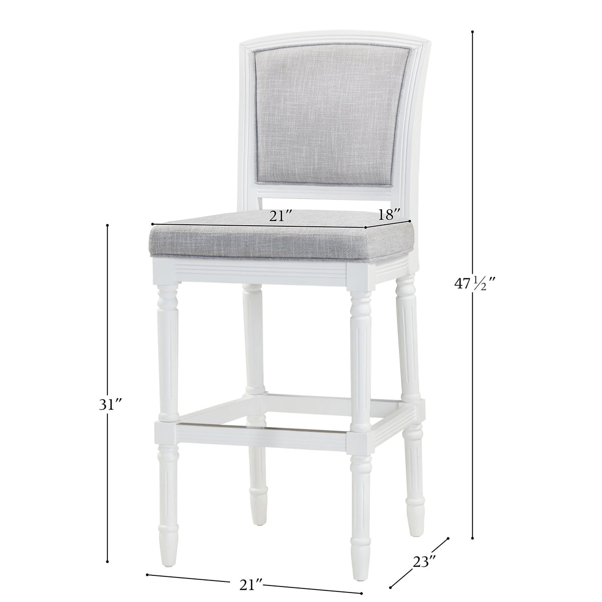Stool With Upholstered Seat And Back