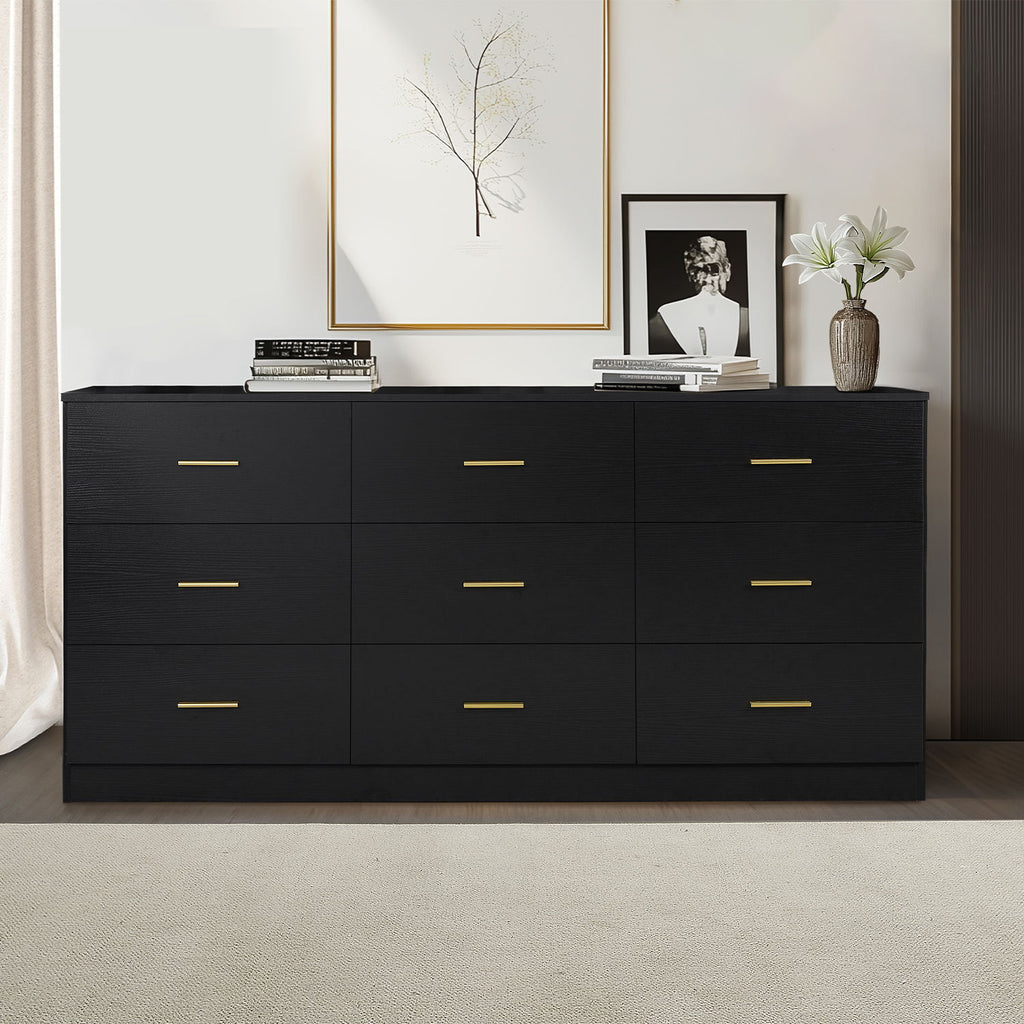 9 Drawer Dresser, Ample Storage For Bedroom