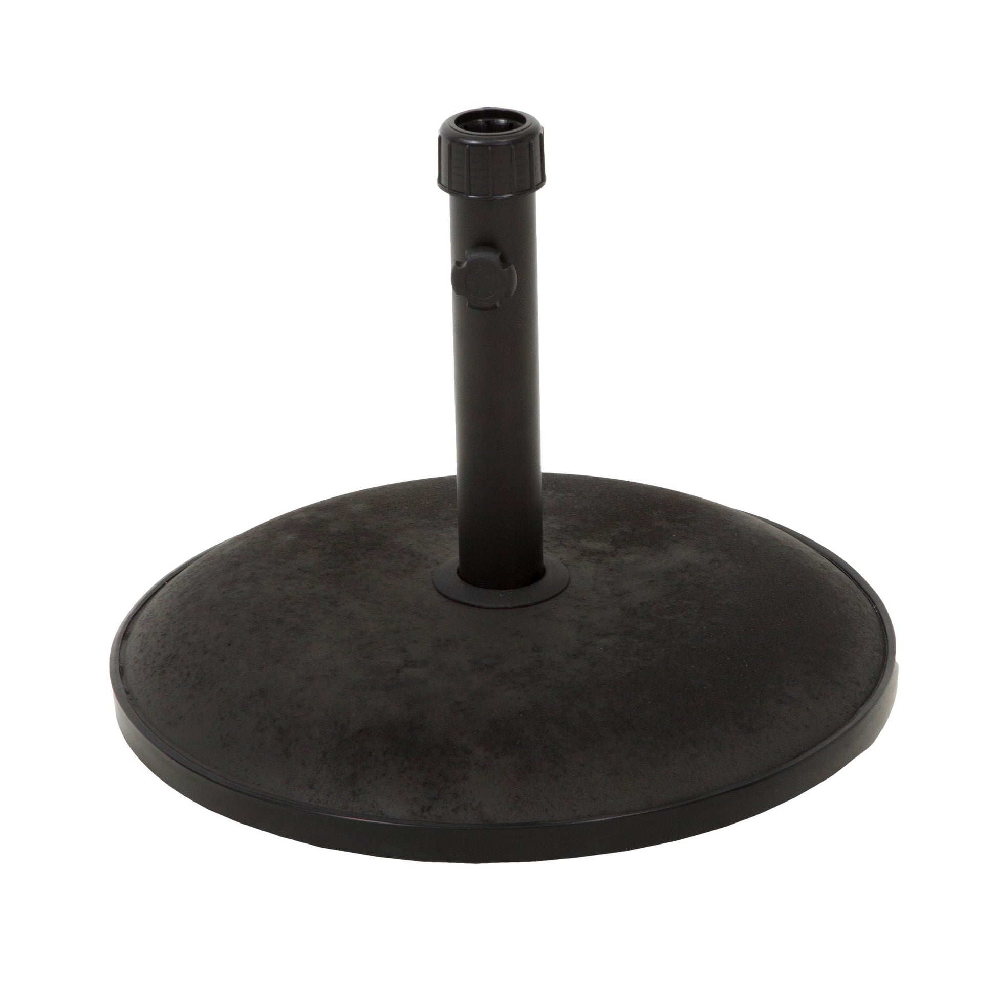 Stylish Concrete Umbrella Base With Iron Support Pole - Black