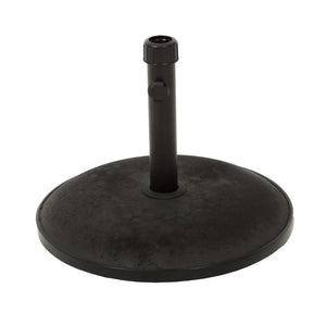 Stylish Concrete Umbrella Base With Iron Support Pole - Black