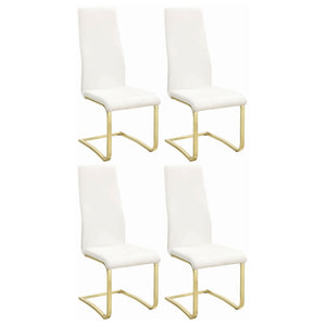 Whittingham - Dining Side Chair (Set of 4) - White / Gold
