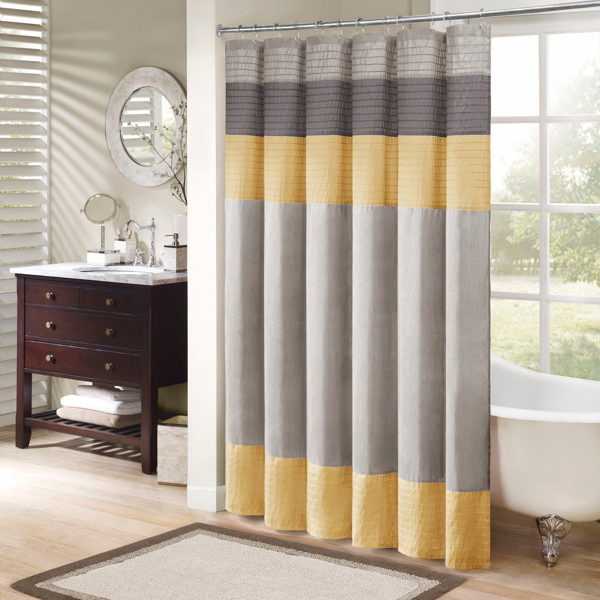 Amherst - 72x84" Shower Curtain - Yellow