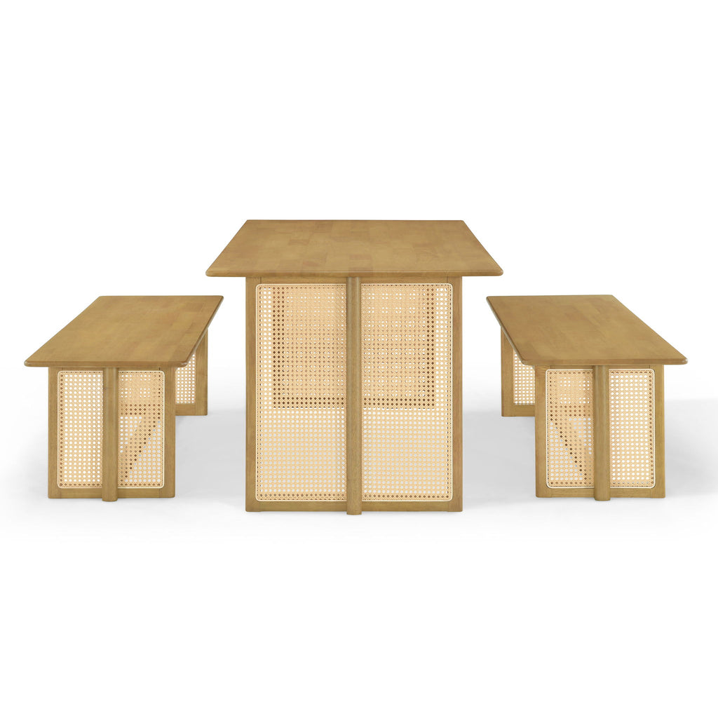 Dining Set, 1 Table & 2 Benches