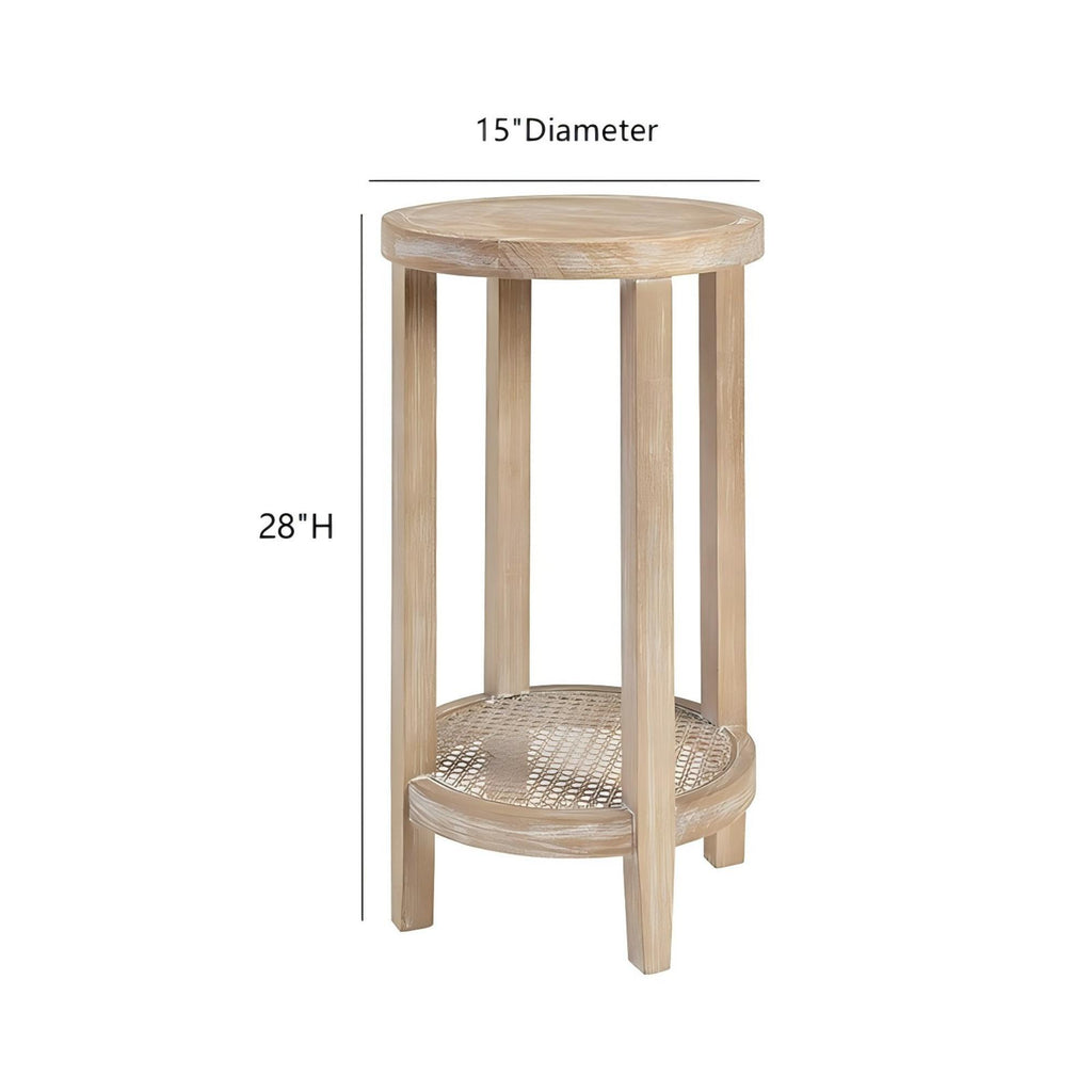 Bedford - Round Accent Table - Reclaimed Wheat