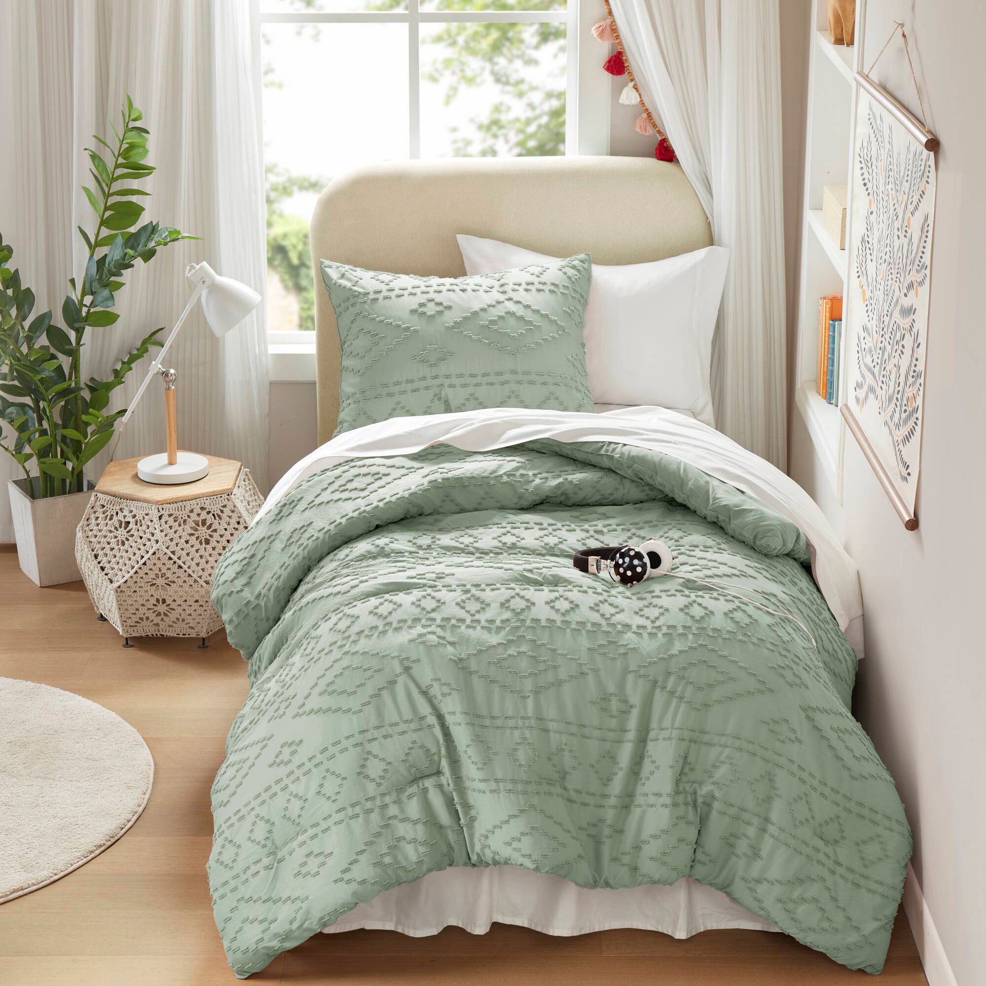 Gigi - King/California King Comforter Mini Set - Sage Green
