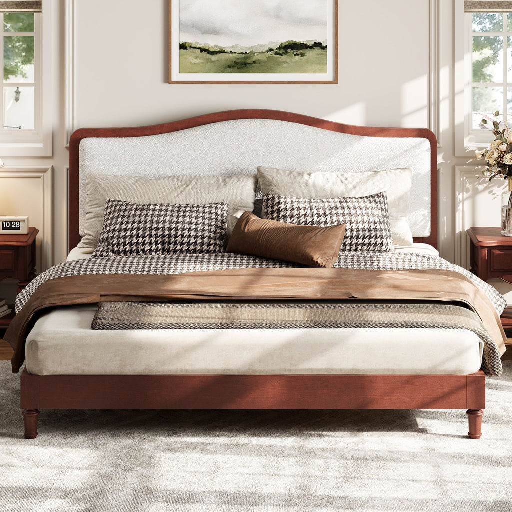 Platform Bed With Upholstered Headboard