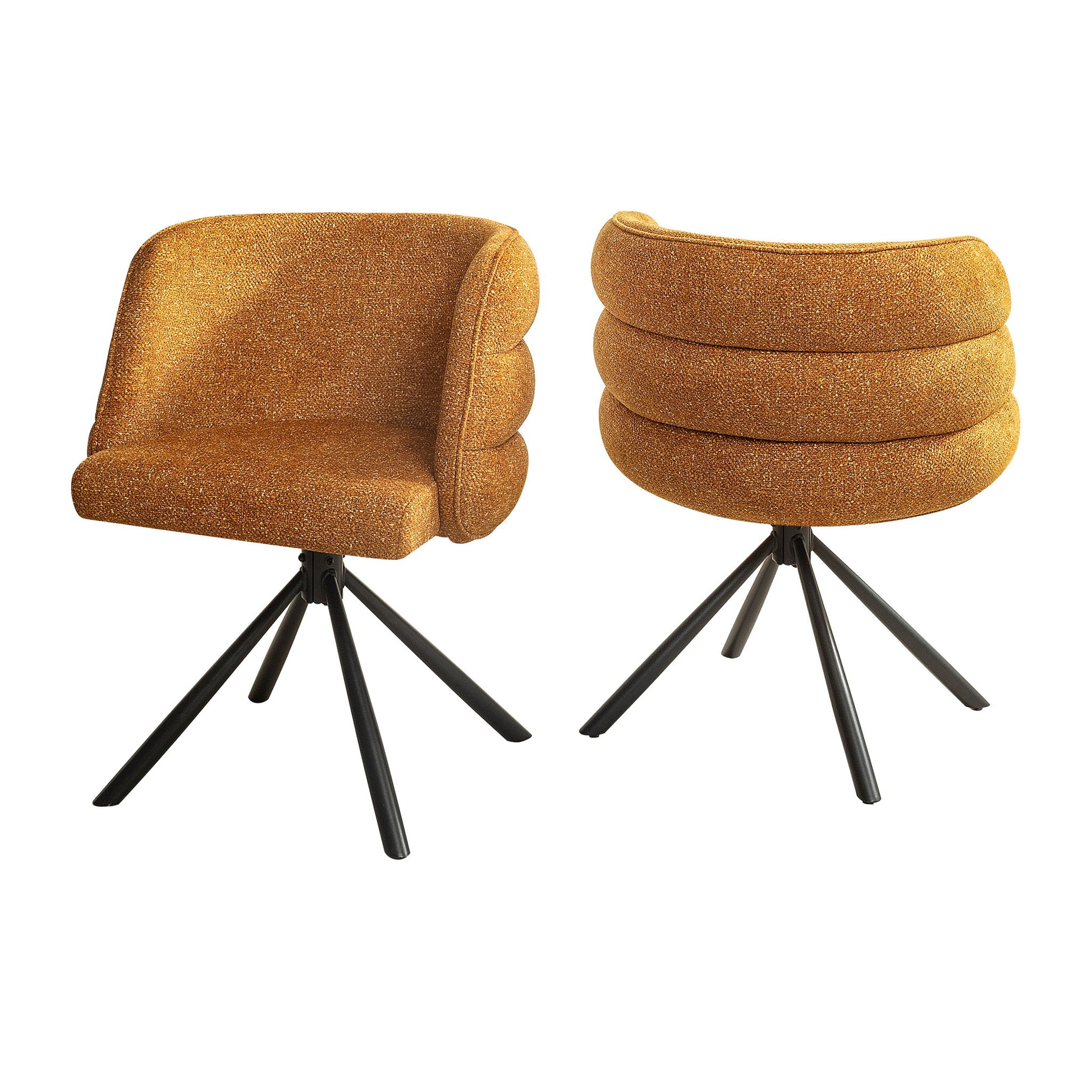 270 Degree Swivel Upholstered Desk Chairs (Set of 2)