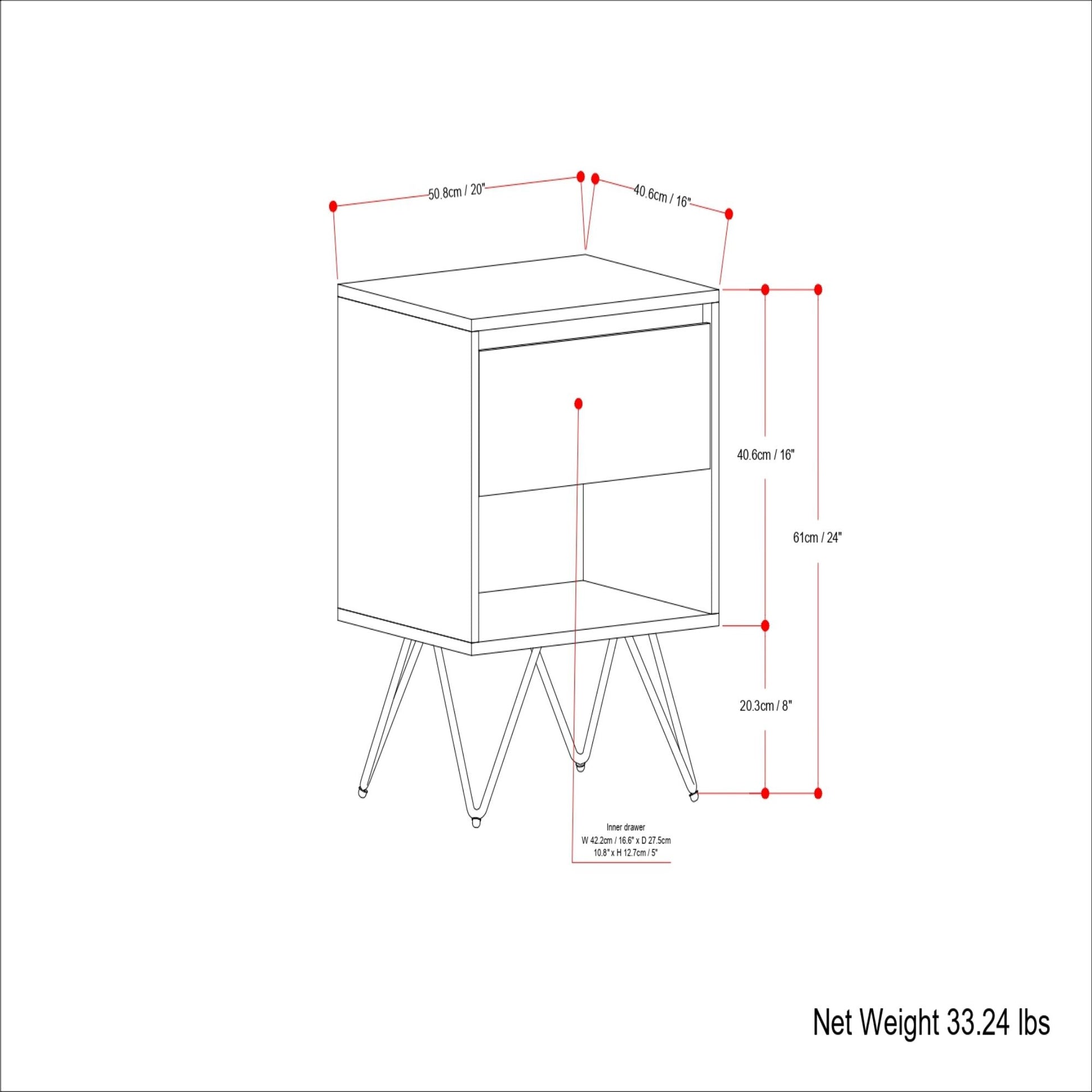 Hunter - Nightstand - Natural