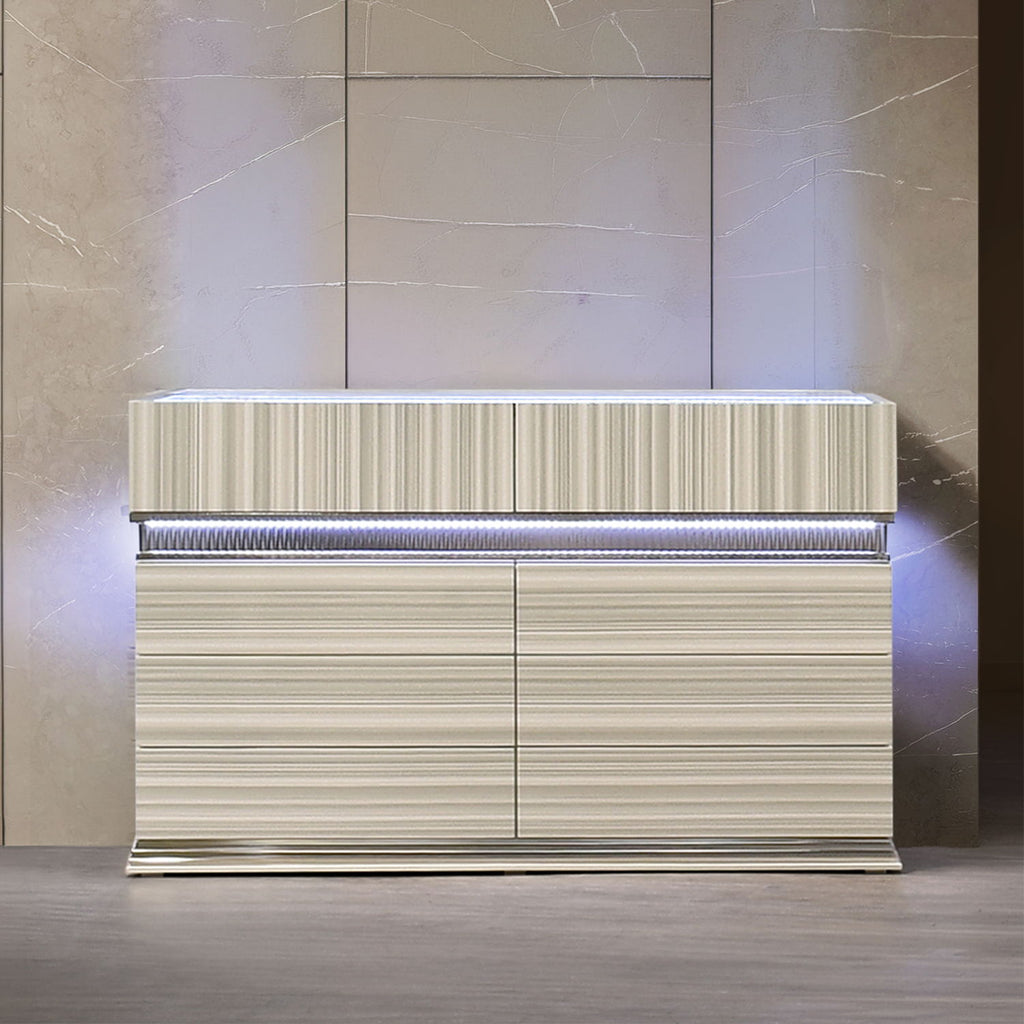 Leonor - 6 Drawer Dresser - Gray