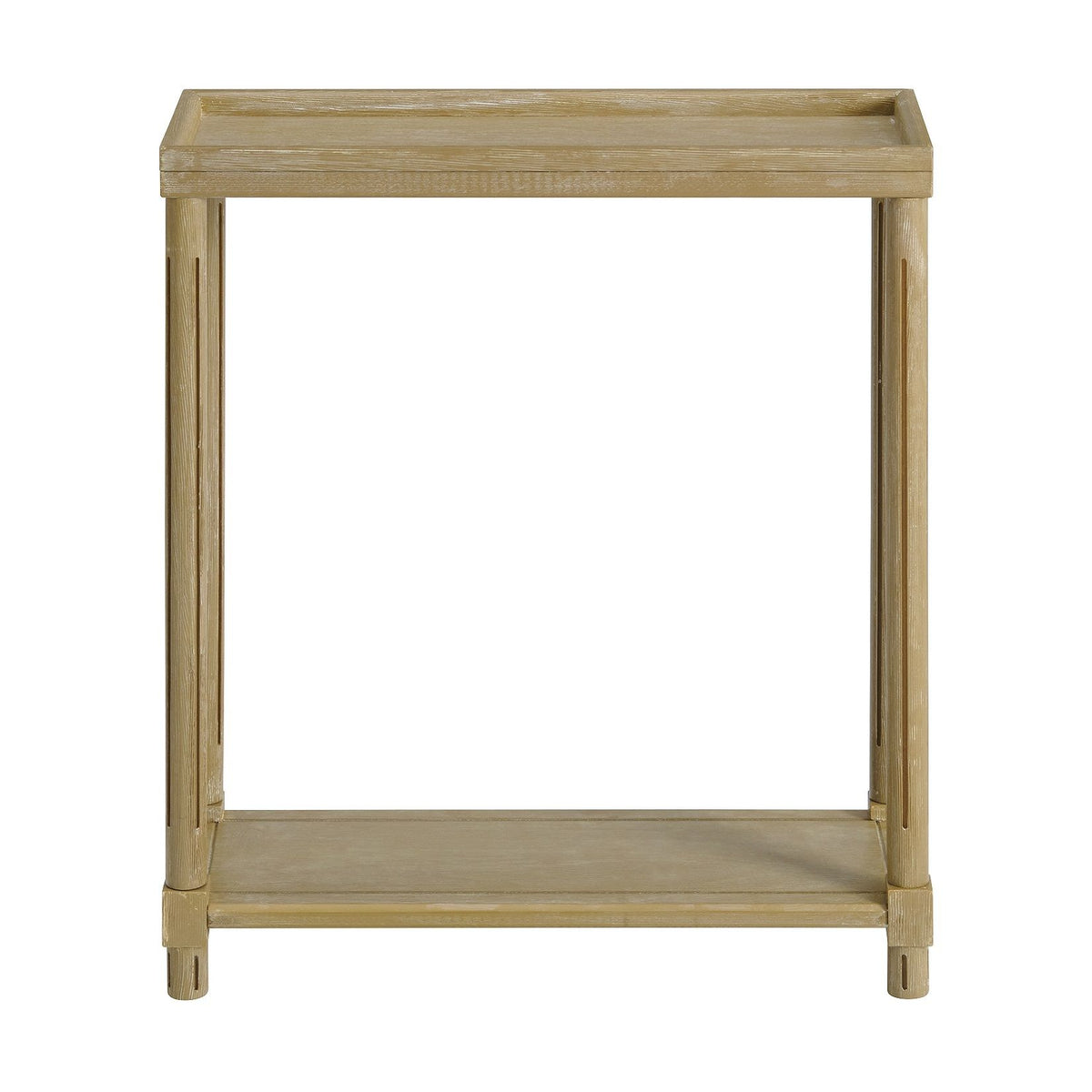 Narrow Side End Tables With Shelf (Set of 2)