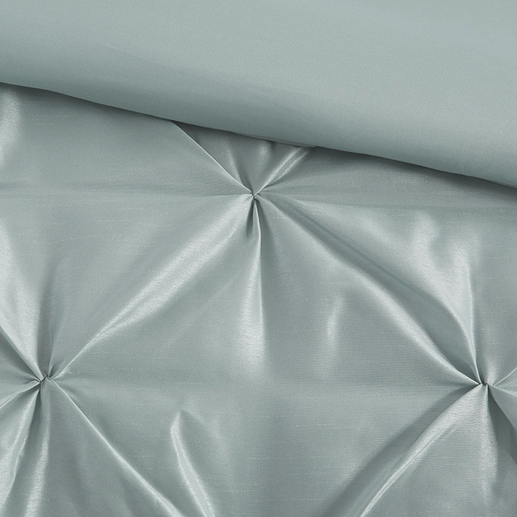 Laurel - Queen 7 Piece Tufted Comforter Set - Seafoam