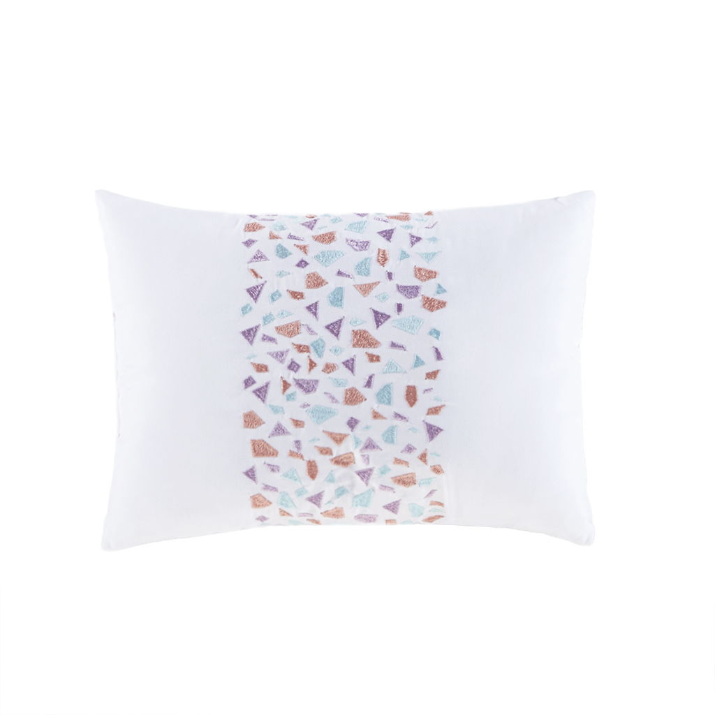 Glimmer - Metallic Glitter Printed Reversible Duvet Cover Set - Aqua