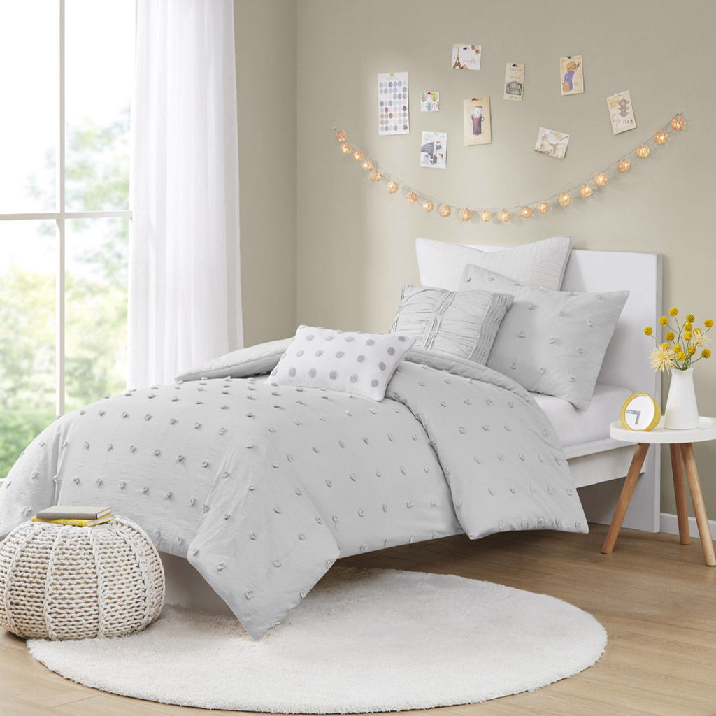 Brooklyn - Duvet Cover Set Cotton- Gray