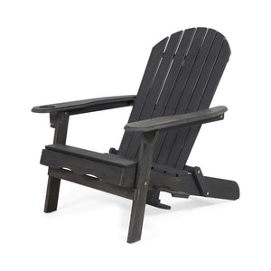 Zenithia - Outdoor Foldable Adirondack Chair With 2 Cup Holders