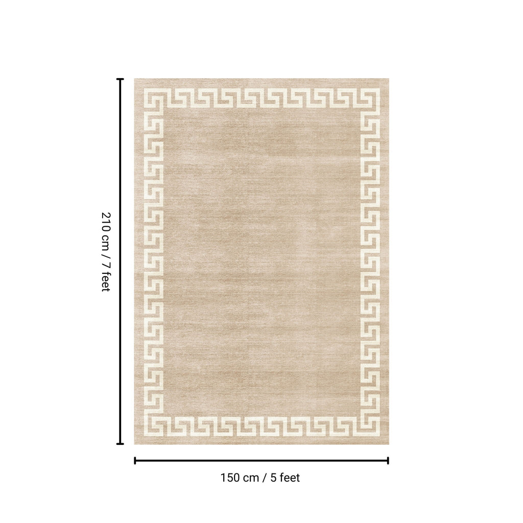 Toucan - 5' X 7' Washable Non - Slip Area Rug - Beige