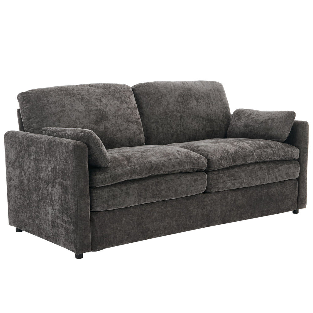 Cozy Upholstered Plush Cushion Loveseat Sofa For Living Room