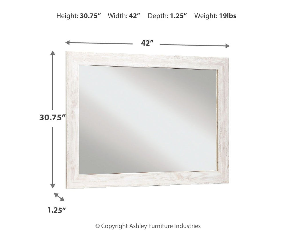 Paxberry - Bedroom Accent Mirror - Whitewash