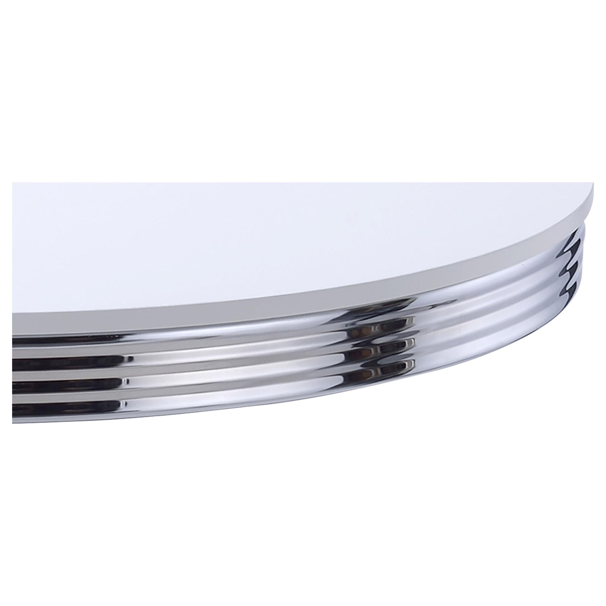 Retro Round Dining Table - White