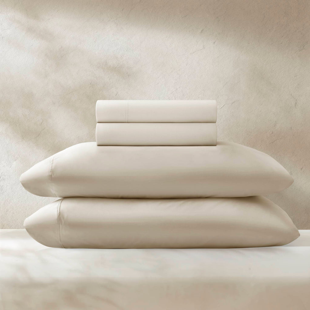 California King Stretch Jersey Sheet Set - Ivory