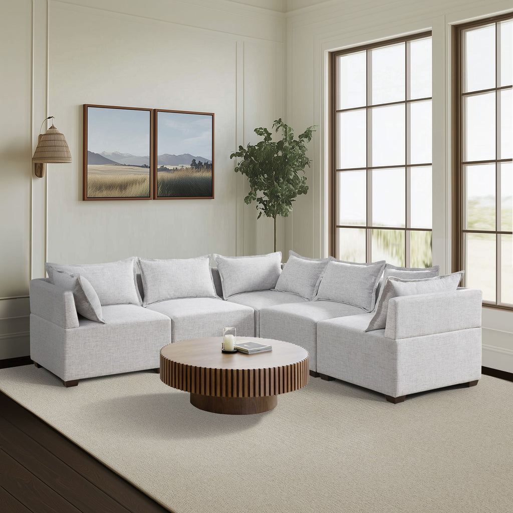 Molly - Modular Ottoman - Silver Gray